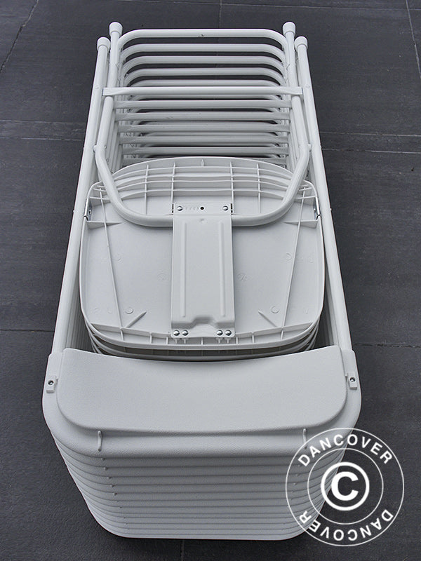 Klappstol 44x44x80cm, Vit, 8 st.