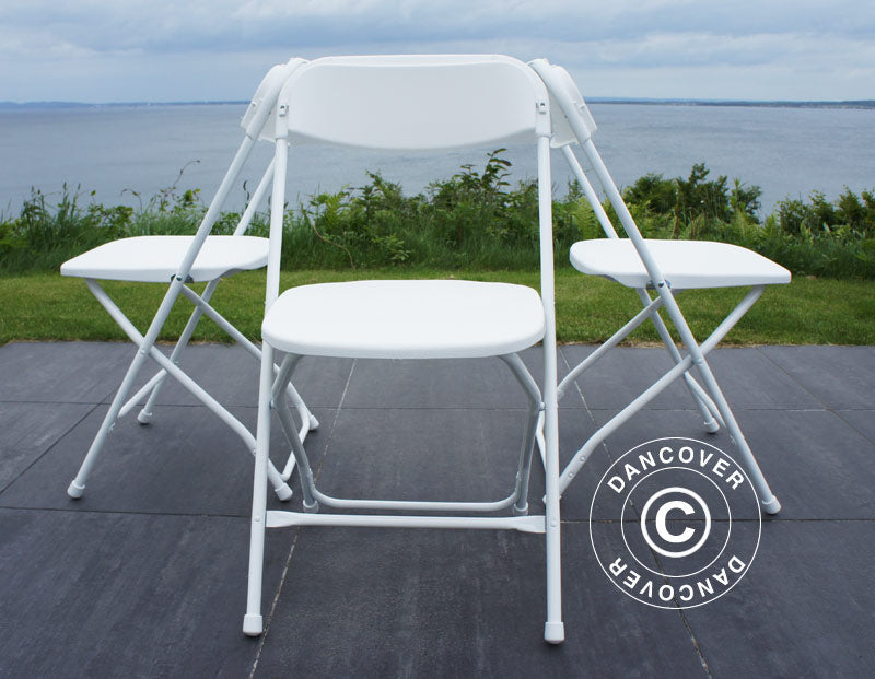 Klappstol 44x44x80cm, Vit, 8 st.