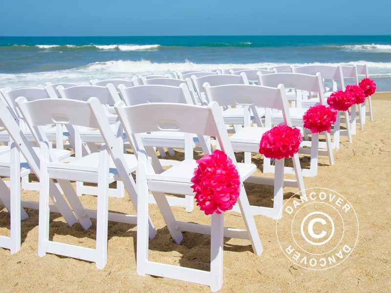 Klappstol 44x46x77cm, Vit, 4 st.