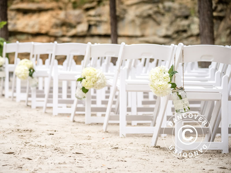 Klappstol 44x46x77cm, Vit, 8 st.