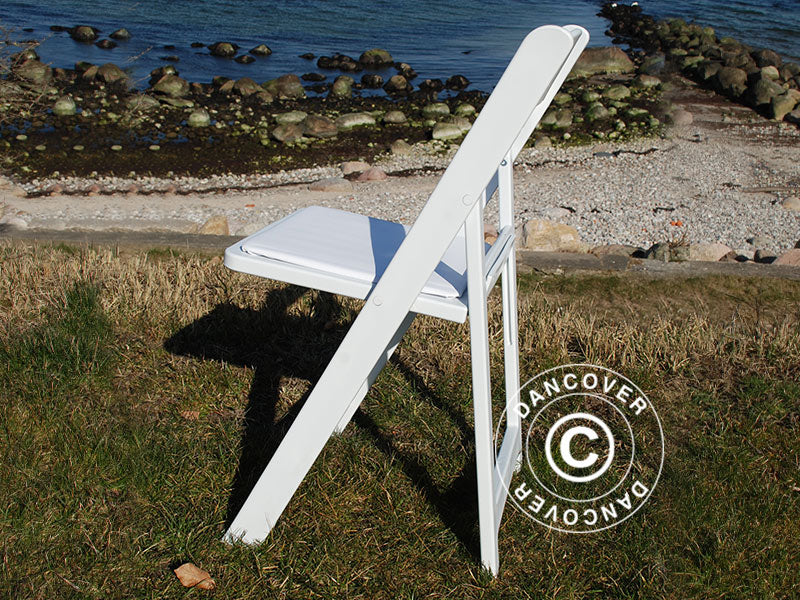 Klappstol 44x46x77cm, Vit, 8 st.