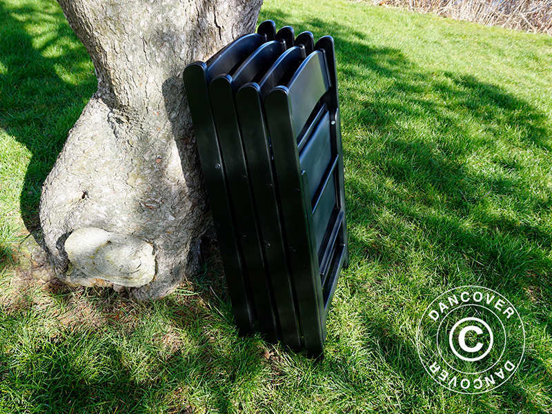 Klappstol Svart 44x46x77cm, 8 st.