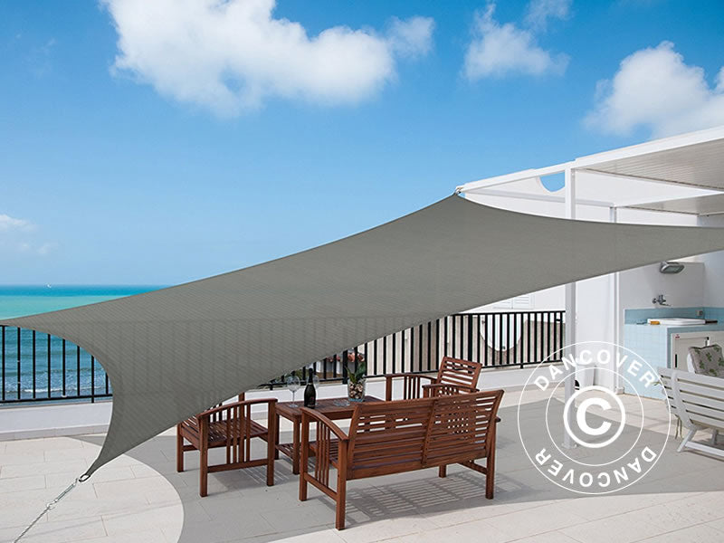 Solsegel 3,6x3,6m, Kvadratiskt, Antracit