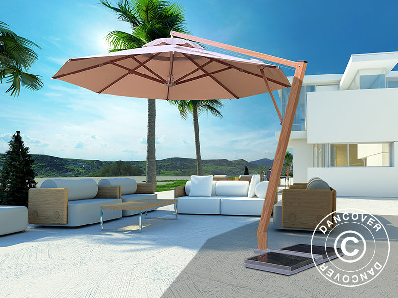 Frihängande parasoll Bahamas, Ø4m, Sand