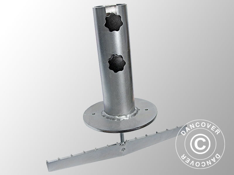 Parasollfot för träterrass, Silver