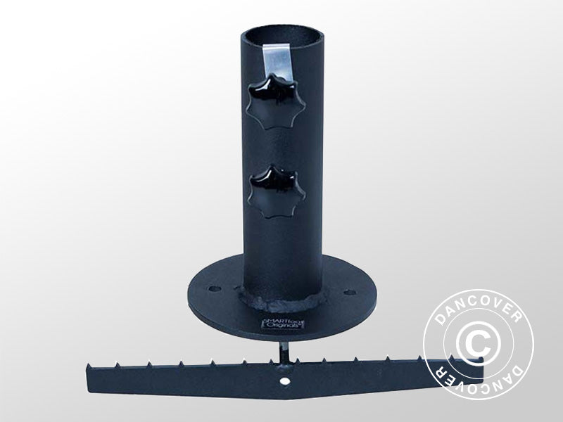 Parasollfot för träterrass, Svart