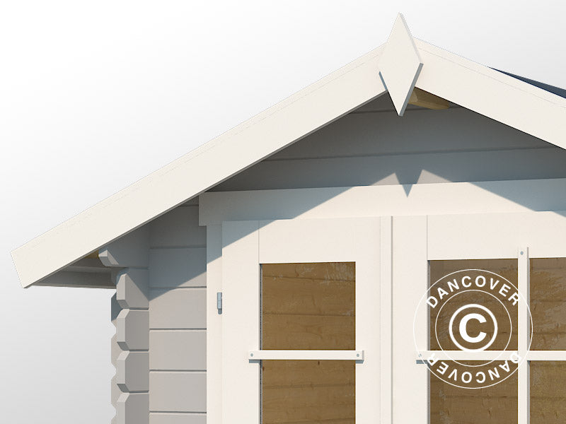 Redskapsbod i trä Toulouse 1,9x1,9x2,22m, 28mm, 3,4m², Ljusgrå