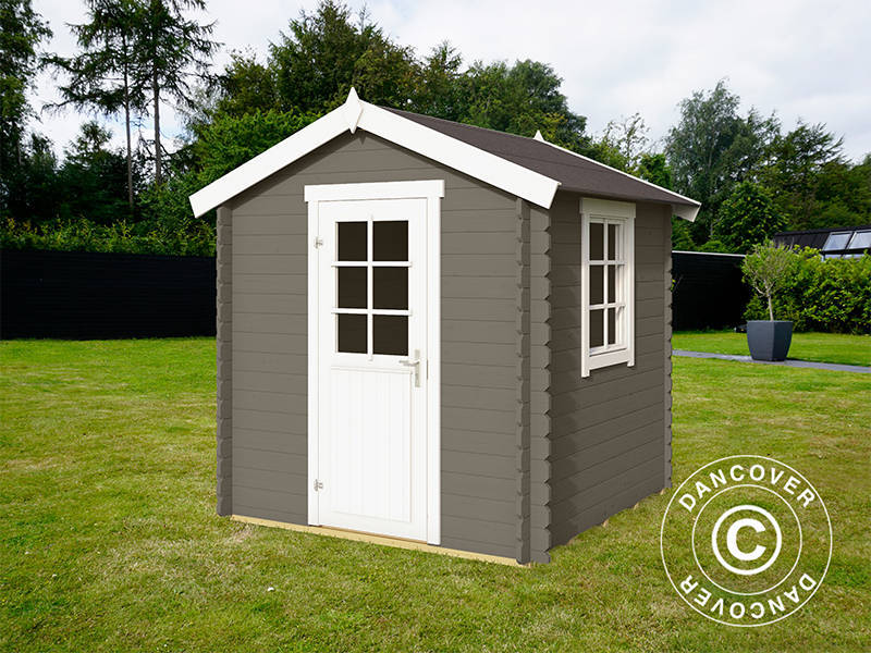 Redskapsbod i trä Lyon 2x2x2,34m, 28mm, 3,78m², Mörkgrå