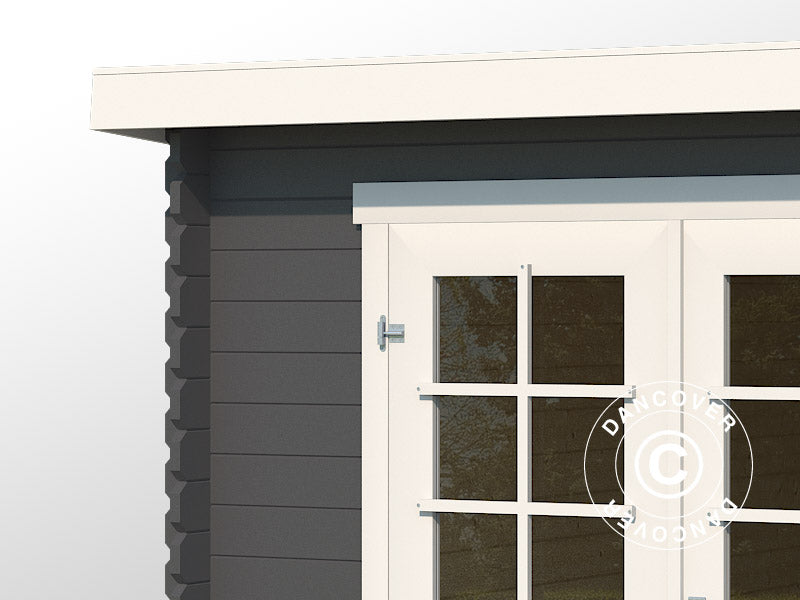 Redskapsbod i trä Asker 3,8x2,75x2,11m, 28mm, 10,09m², Mörkgrå