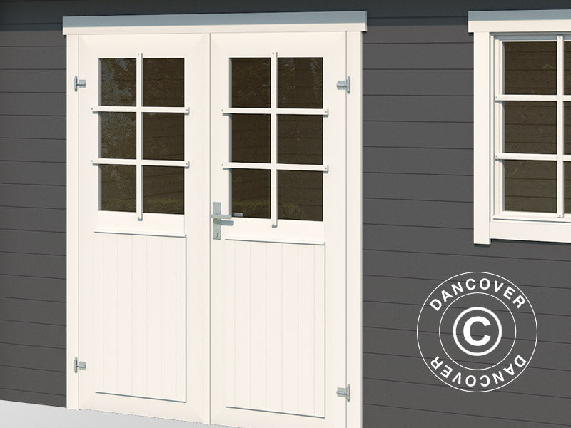 Redskapsbod i trä Asker 3,8x2,75x2,11m, 28mm, 10,09m², Mörkgrå