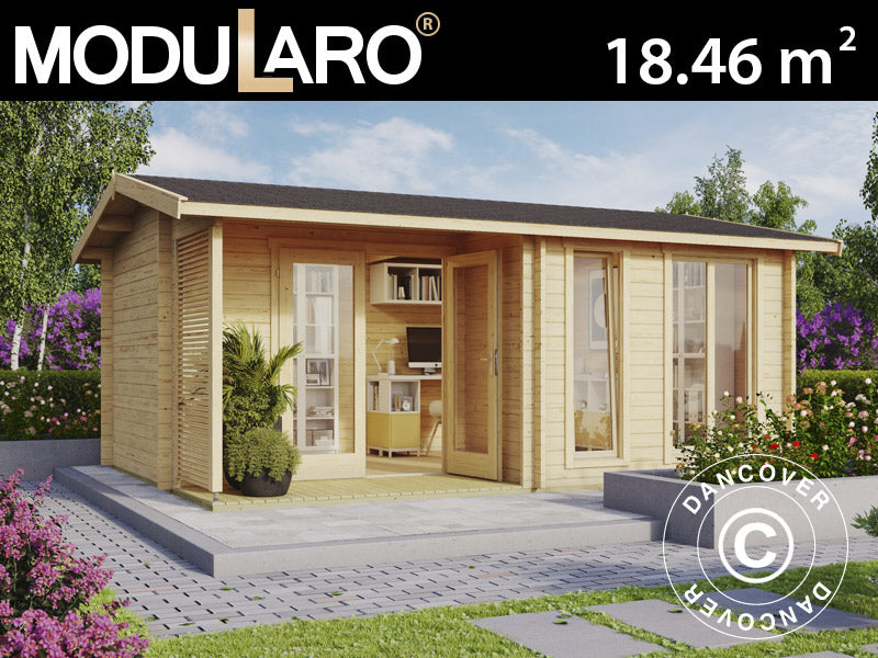 Stuga i trä Talsi 5,2x3,7x2,51m, 44mm, Naturlig