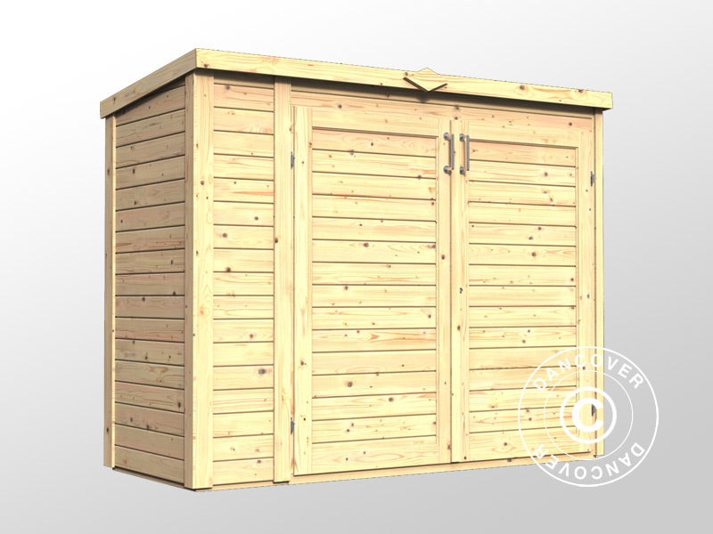 Bertilo redskapsbod i trä Multibox3, 2x0,82x1,63m, 1,6m², Naturlig