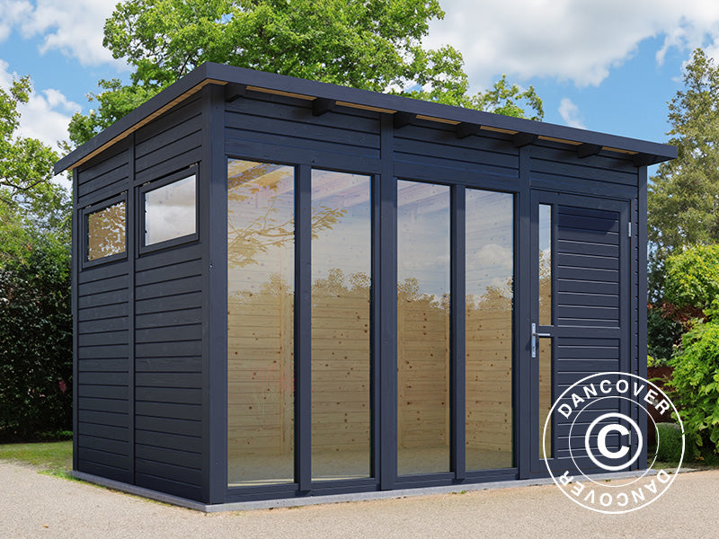 Stuga i trä, Bertilo Pentus 3O, 3,37x2,34x2,33m, Antracit