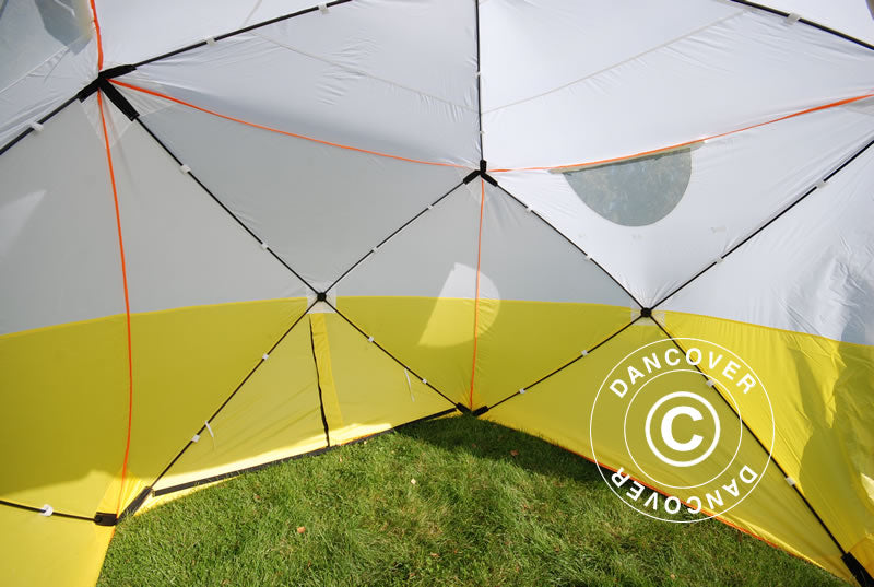 Arbetstält, FleXshelter PRO+, 2,5x2,5x2m, PVC, Flamskyddad, Gul/Vit